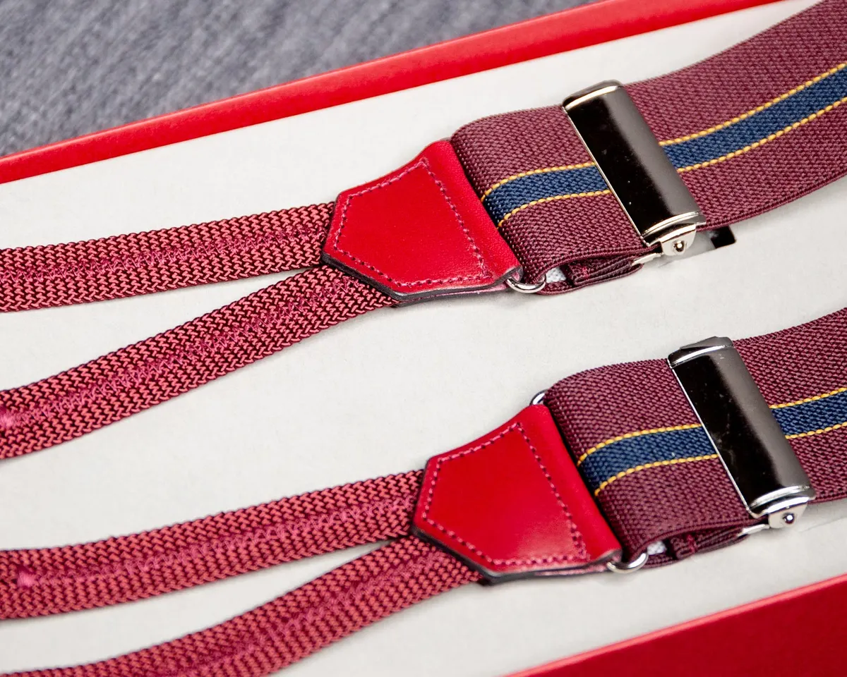 Hosenträger Flex Regiment Dark Red Classic