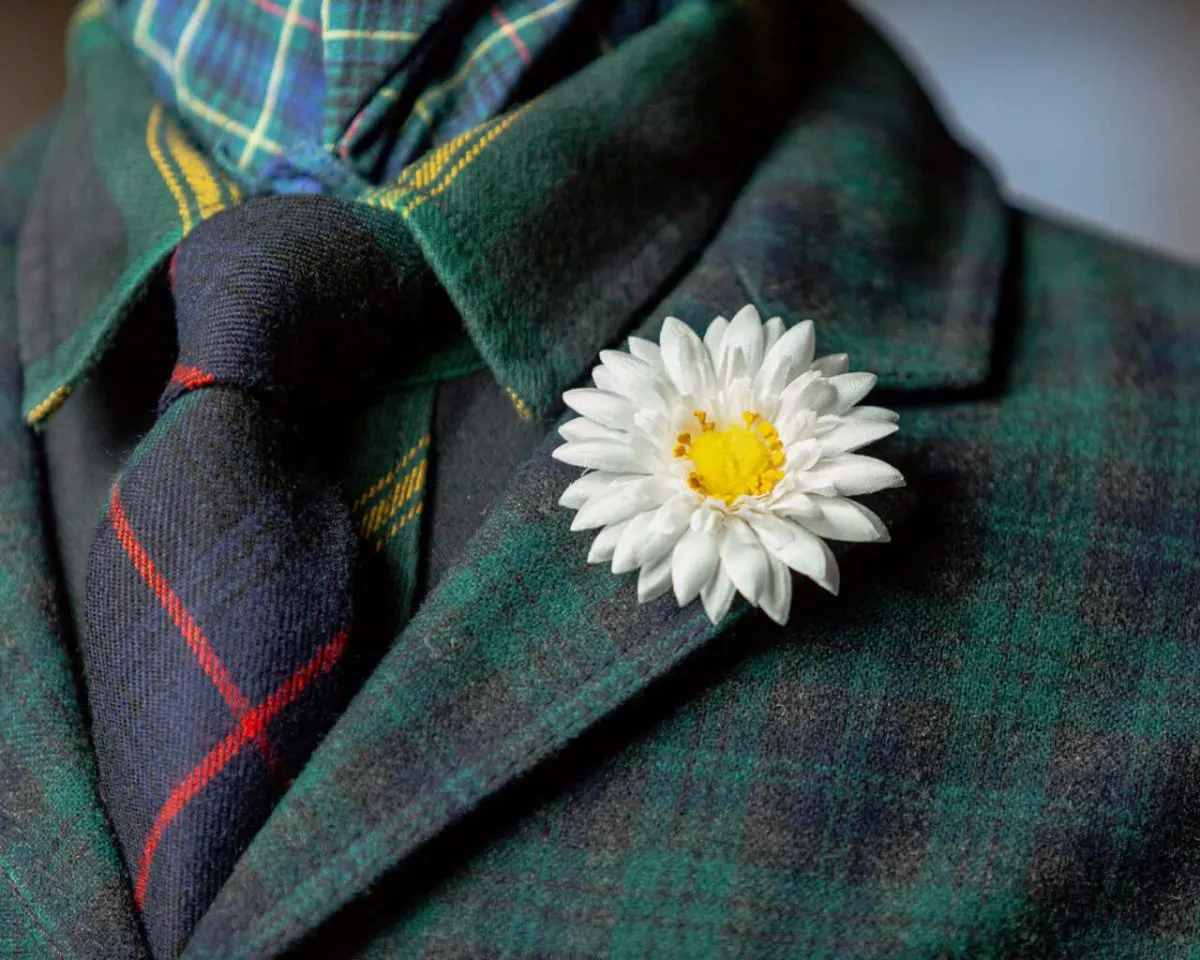 Boutonnière Aster Weiß groß (Aster album) - Ansicht 4