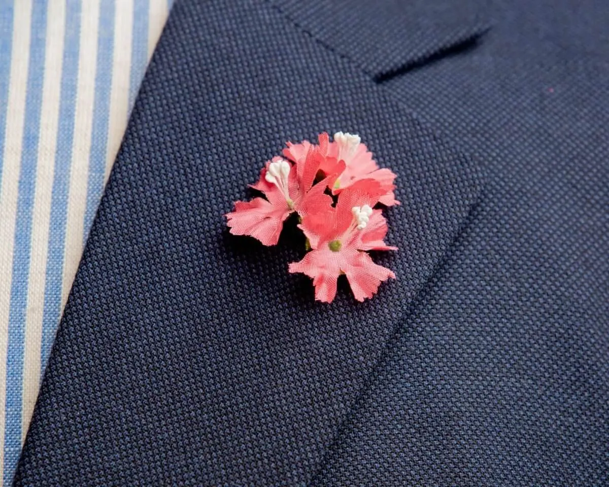Boutonnière Gartennelke Rosa 3er (Dianthus caryophyllus)