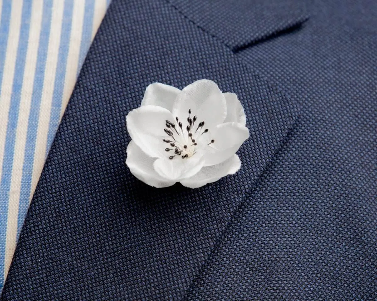Boutonnière Hecken-Rose Weiß (Rosa corymbifera)