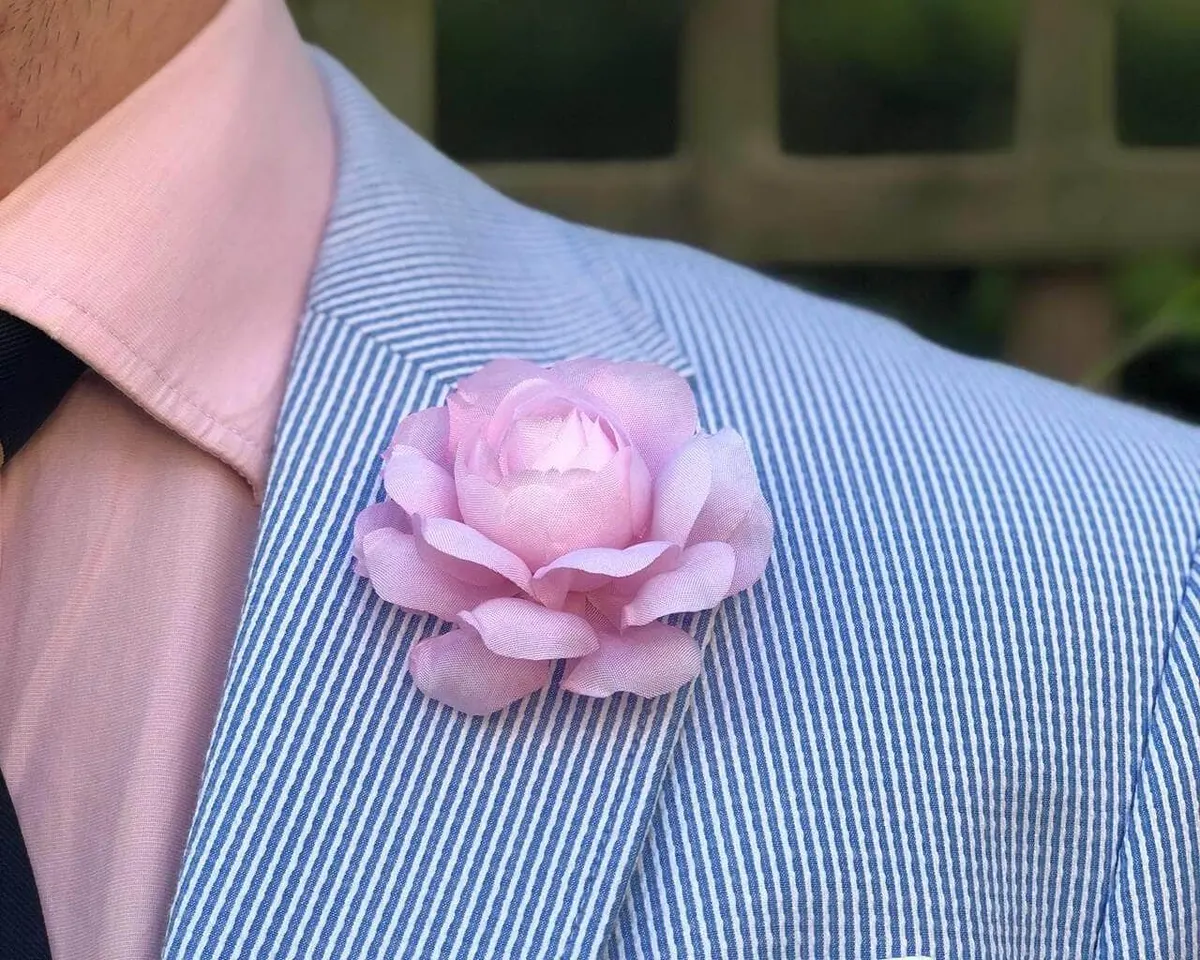 Boutonnière Kamelie Rosa (Camellia roseum) - Ansicht 5