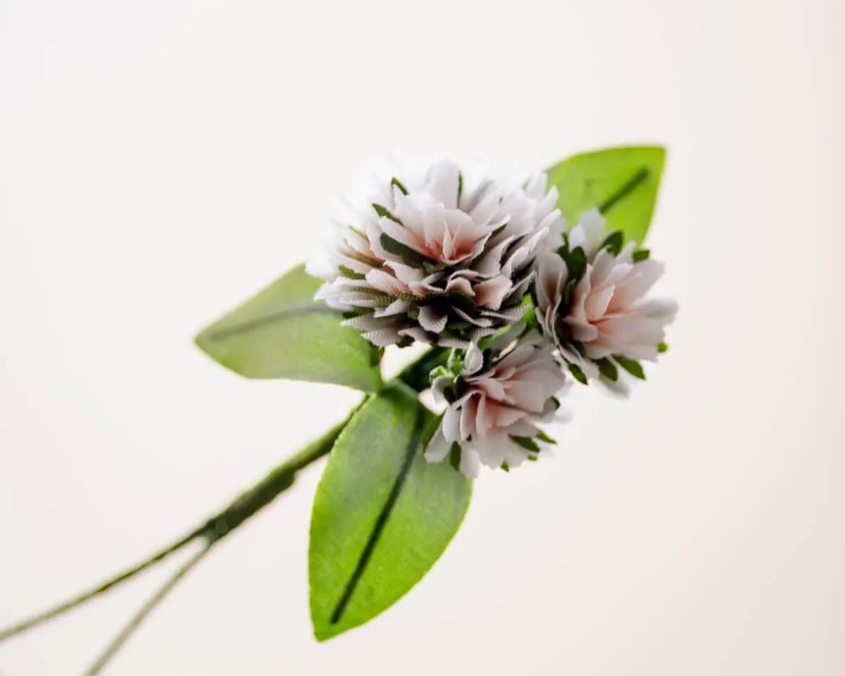 Boutonnière Klee Weiß 3er (Trifolium album) - Ansicht 2