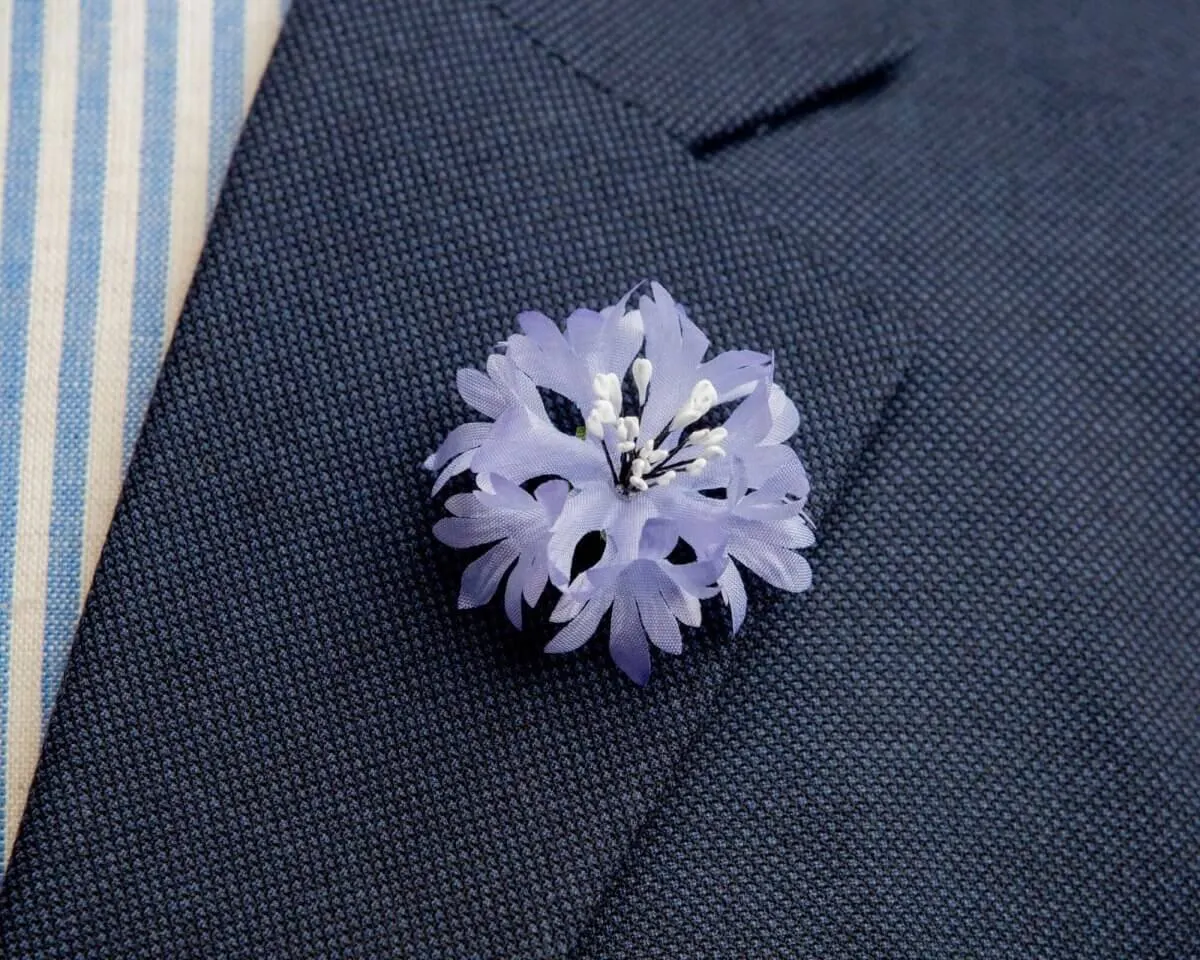 Boutonnière Kornblume Hellblau (Cyanus segetum)