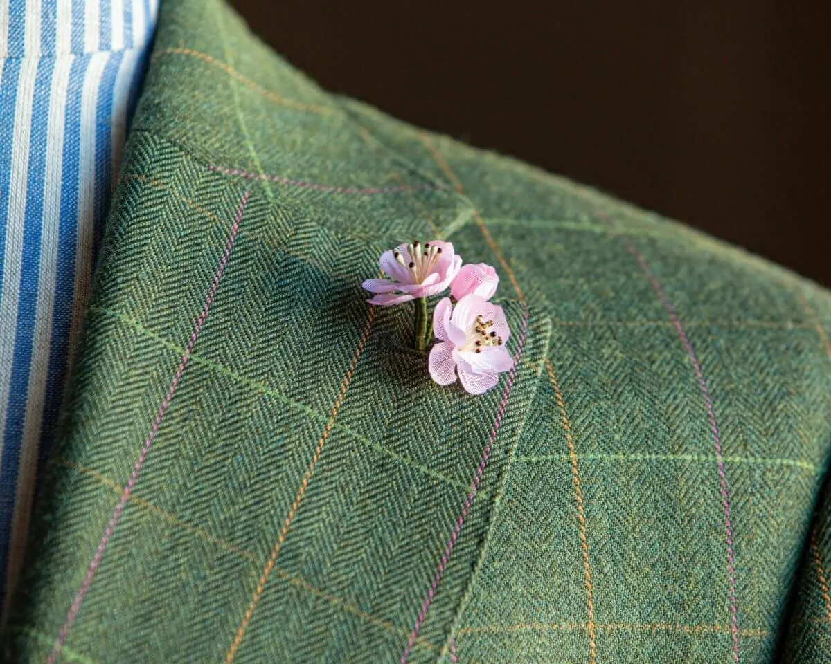Boutonnière Mandelblüte 3er (Prunus dulcis) - Ansicht 4