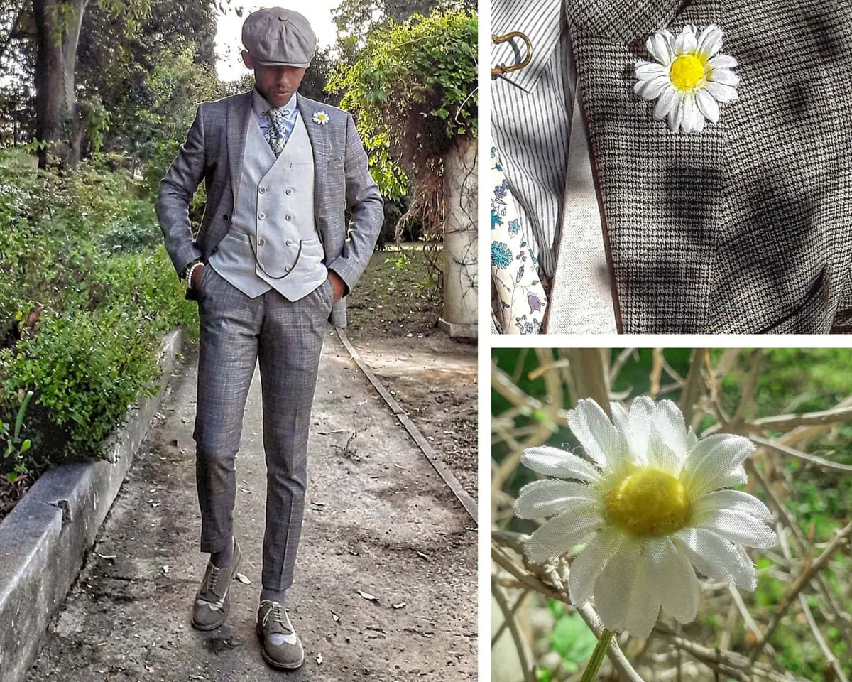 Boutonnière Margerite Groß (Leucanthemum) - Ansicht 4