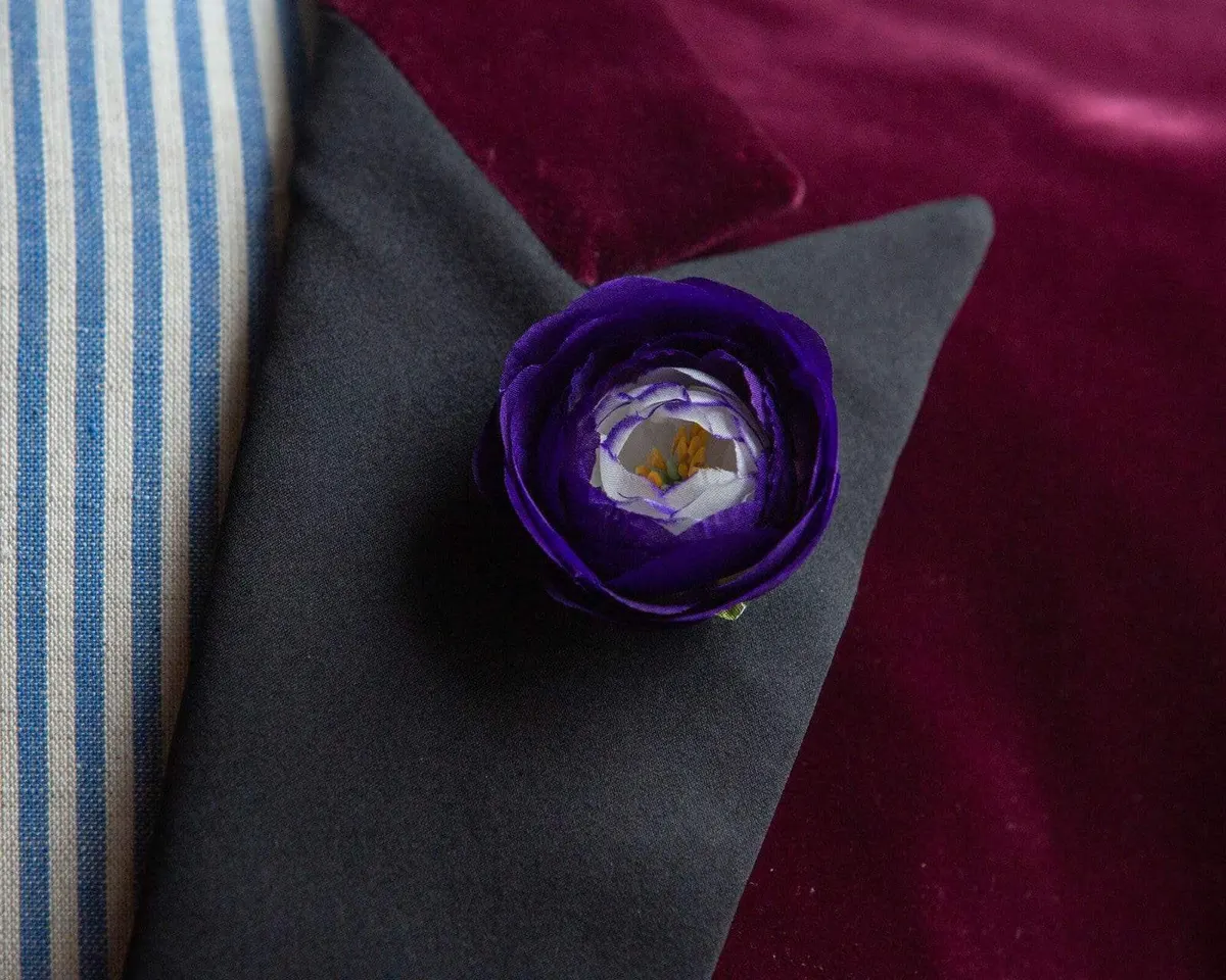 Boutonnière Ranunkel Violett (Ranunculus) - Ansicht 4