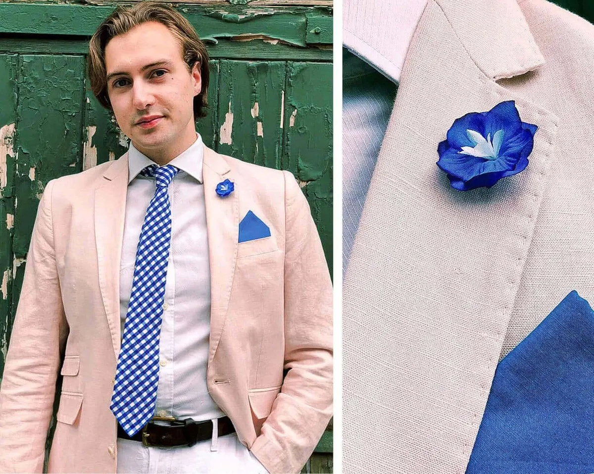Boutonnière Rittersporn Blauer Zwerg Mini (Delphinium grandiflorum) - Ansicht 4