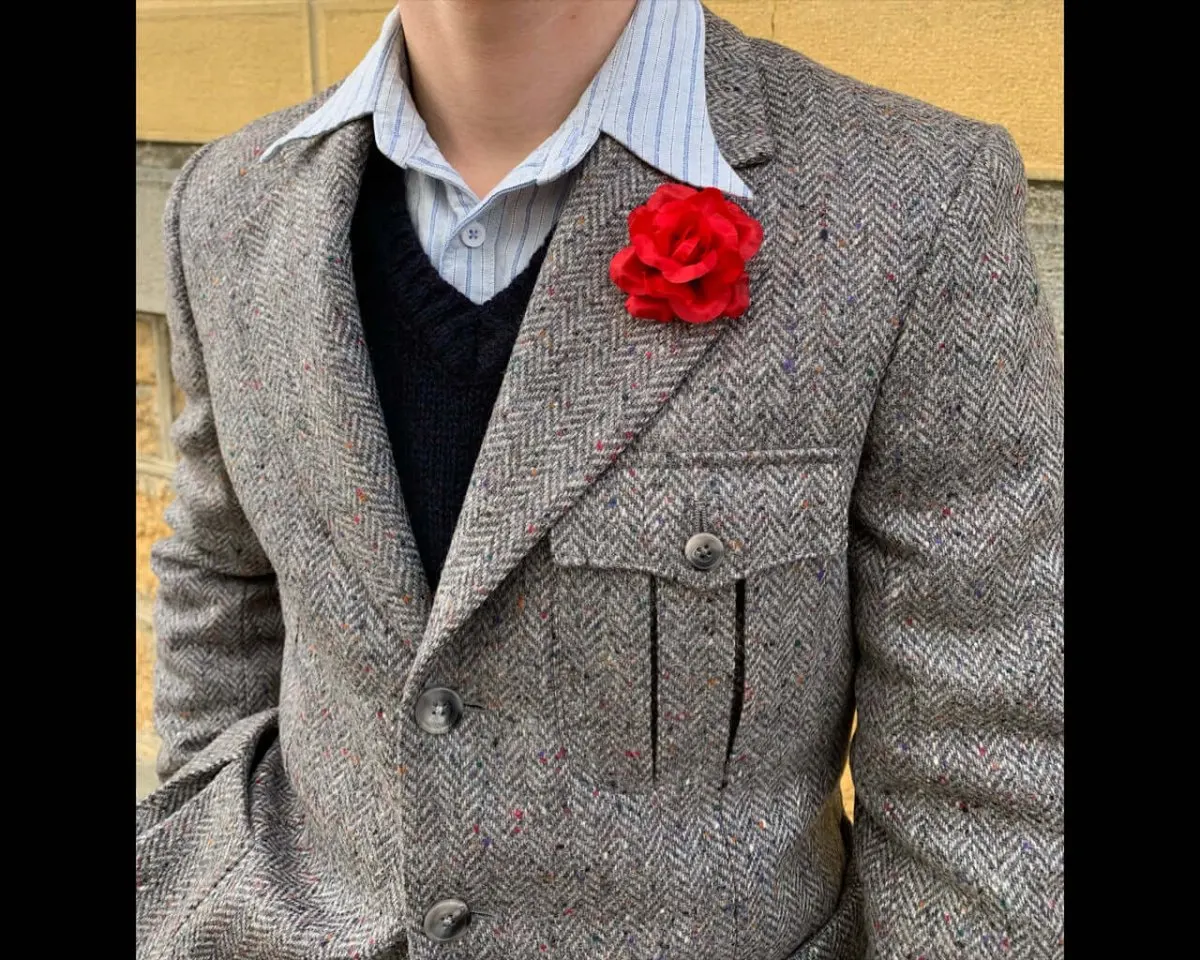 Boutonnière Rose Rot (Rosa odorata) - Ansicht 8