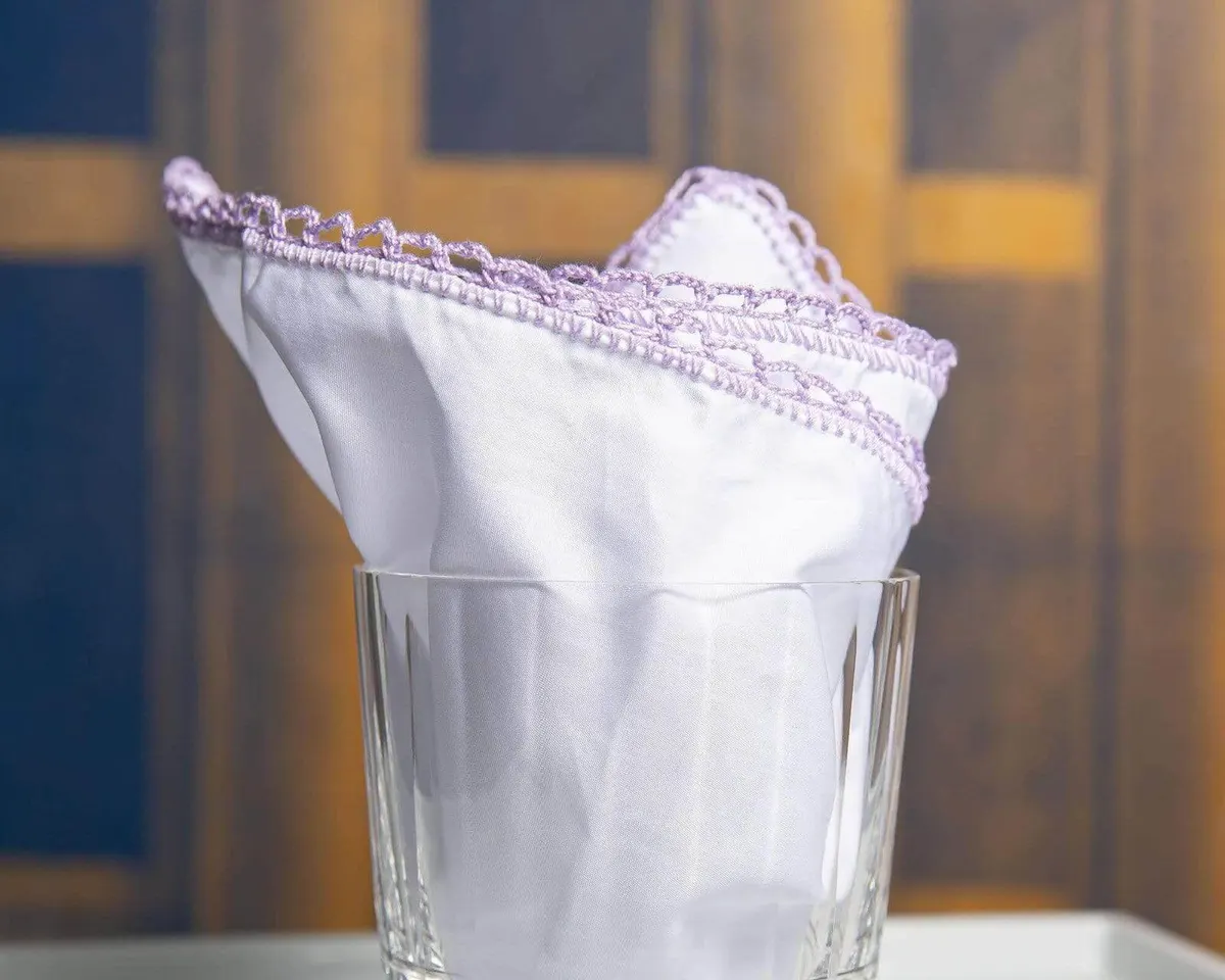 Einstecktuch Crochet Lilac