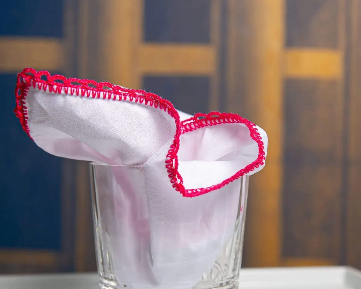 Einstecktuch Crochet Pink