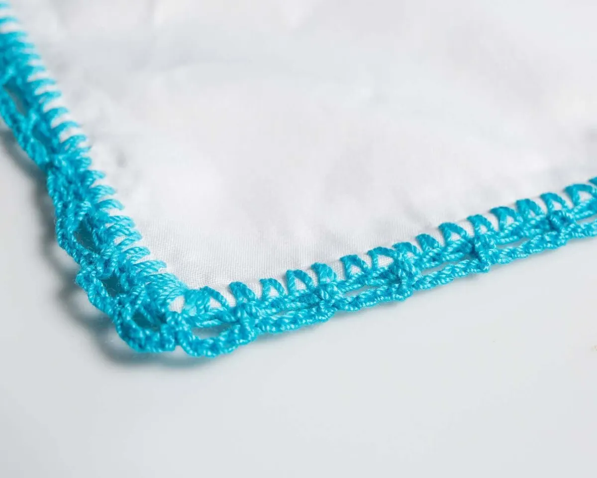 Einstecktuch Crochet Turquoise - Ansicht 2