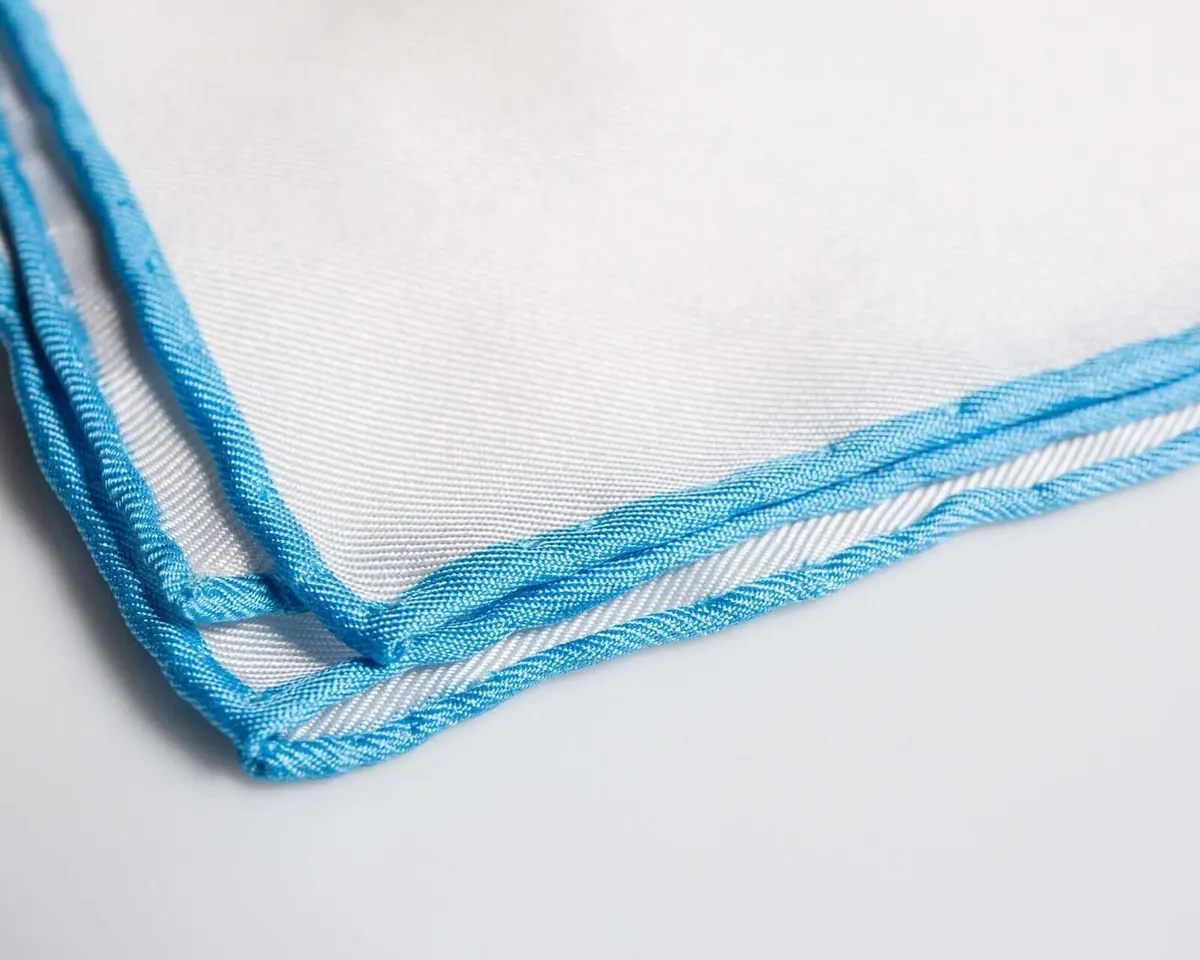 Einstecktuch Seide Turquoise - Ansicht 2