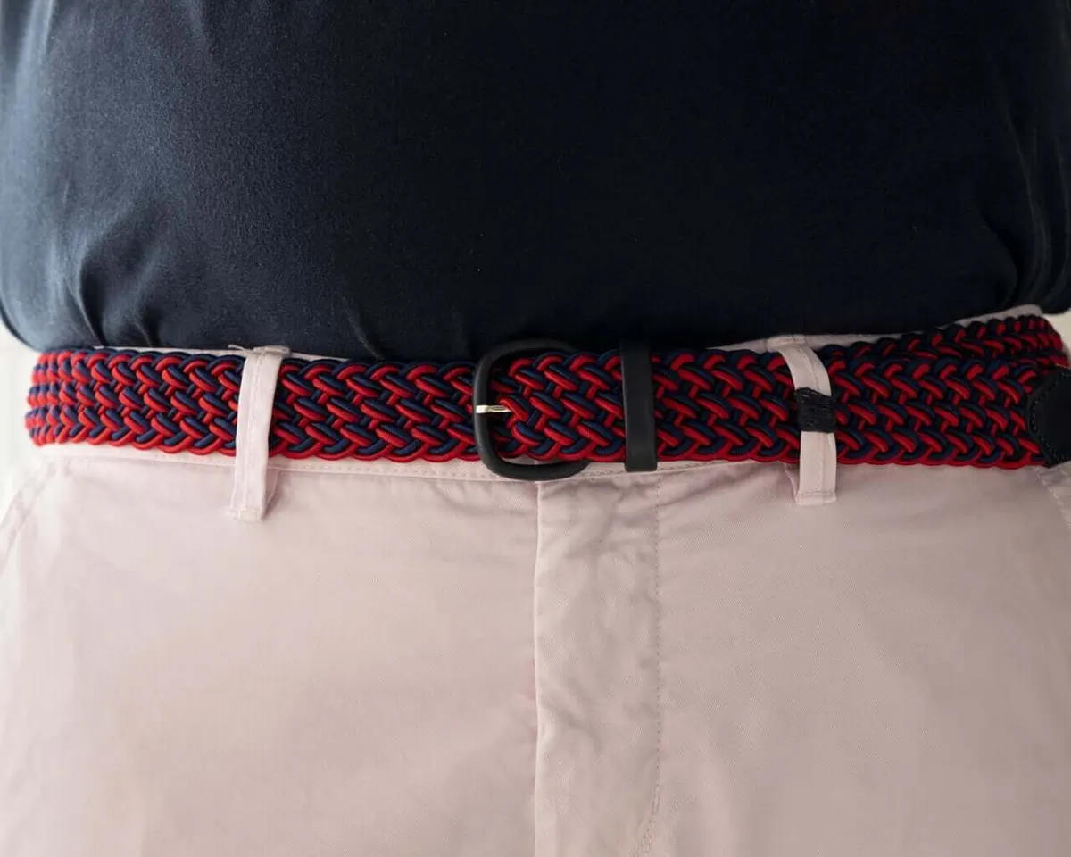 Flechtgürtel Navy / Rosso - Ansicht 3