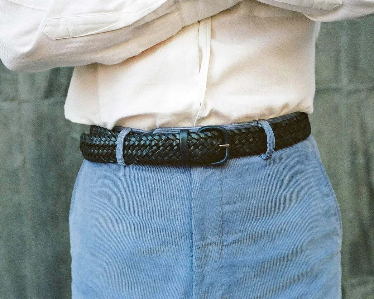 Flechtledergürtel Carlo Navy - Ansicht 2