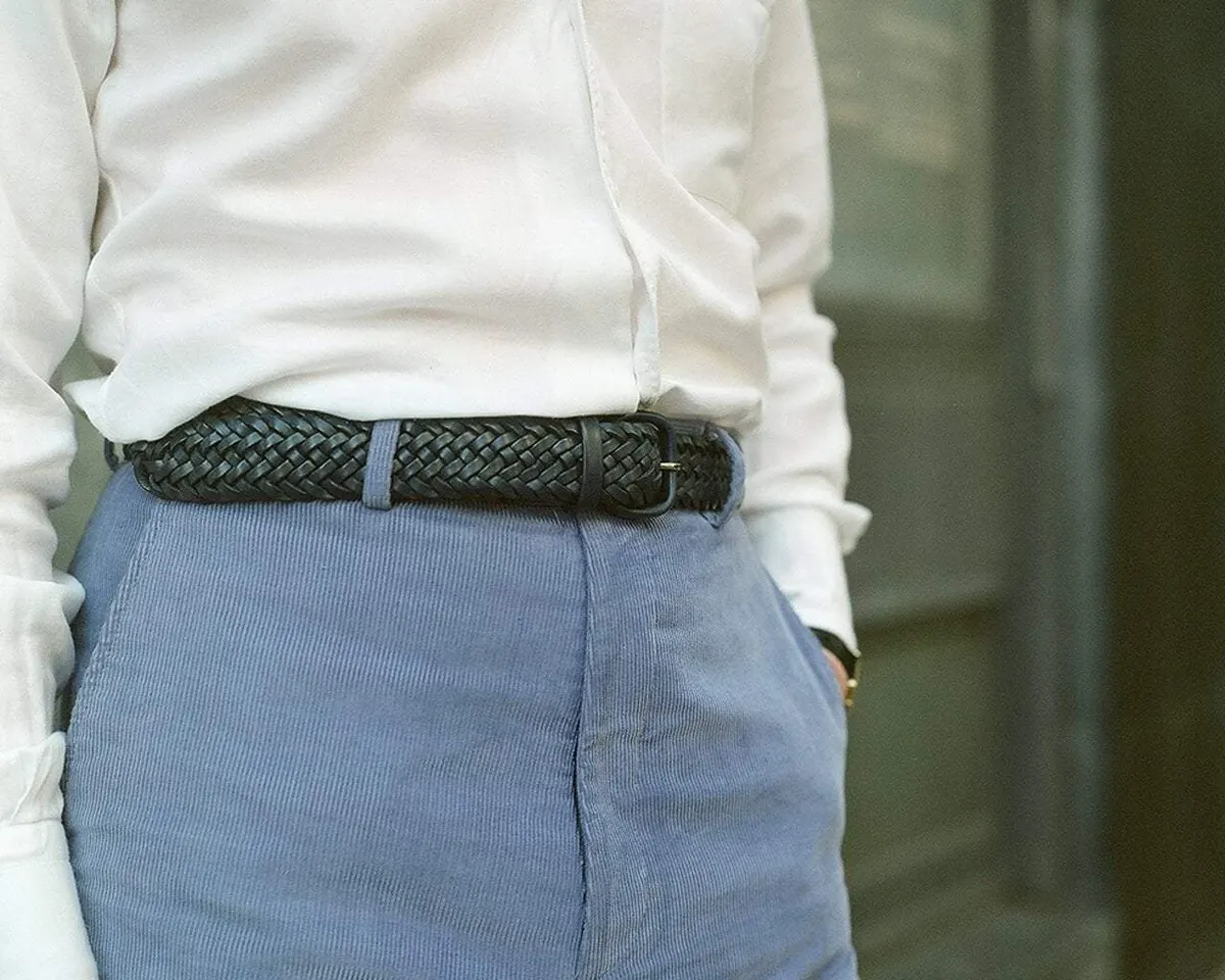 Flechtledergürtel Carlo Navy - Ansicht 6