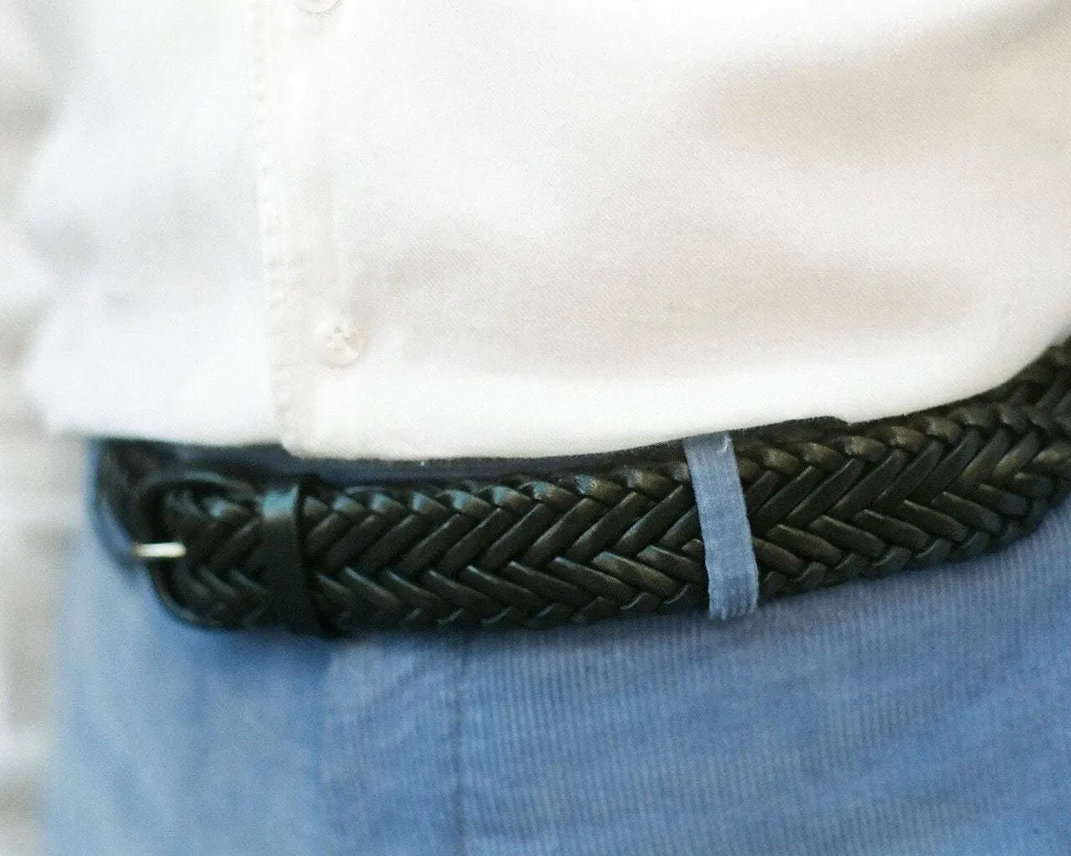 Flechtledergürtel Cosimo Navy - Ansicht 2
