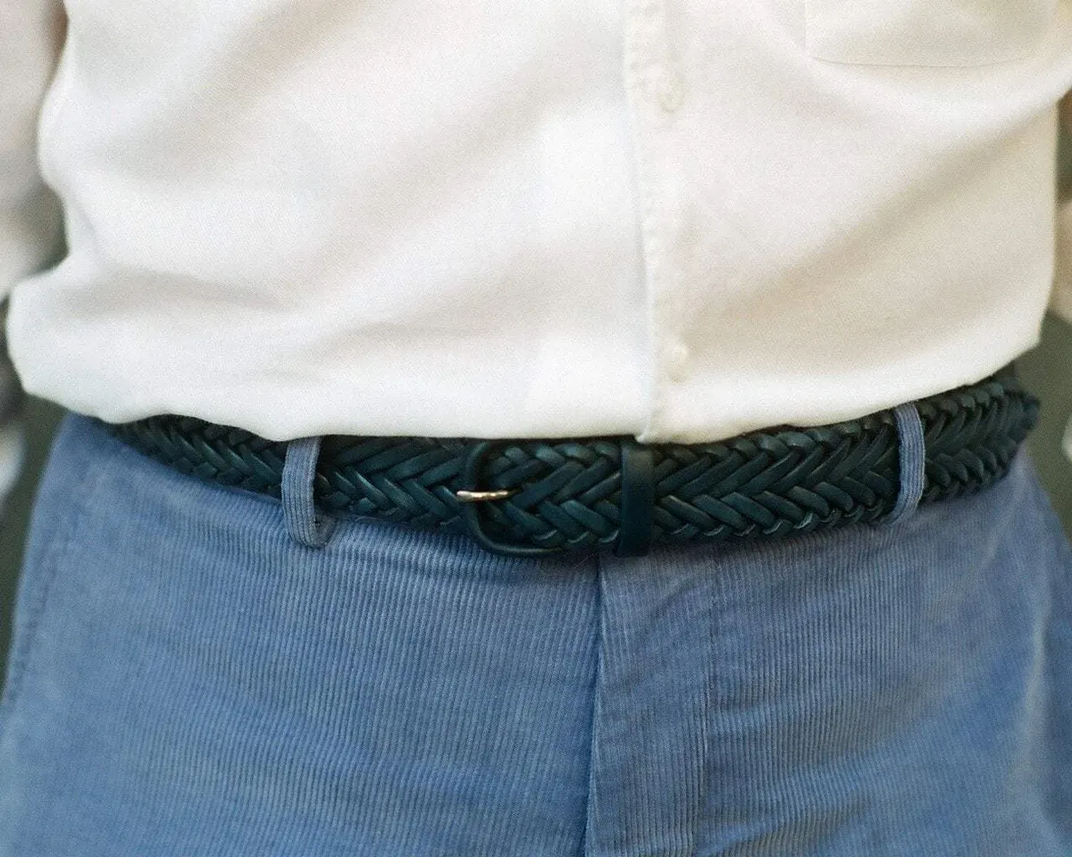 Flechtledergürtel Cosimo Navy - Ansicht 3