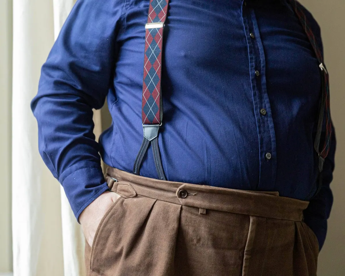 Hosenträger Flex Argyle Wine Red Classic - Ansicht 3