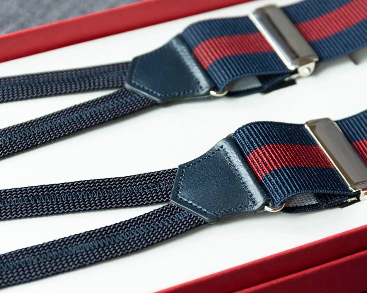 Hosenträger Flex Block Stripes Blue Classic