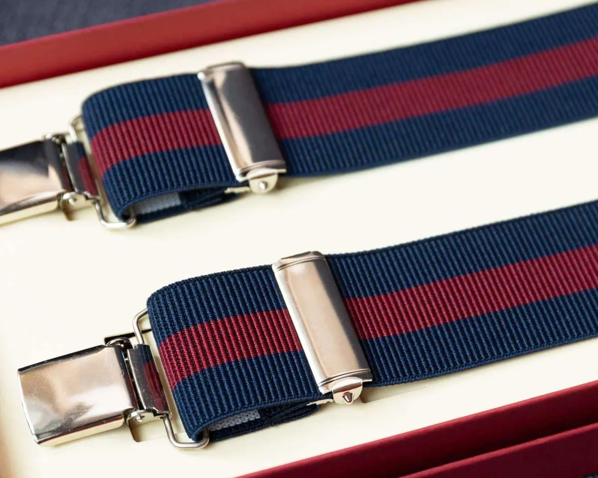 Hosenträger Flex Block Stripes Blue Clips