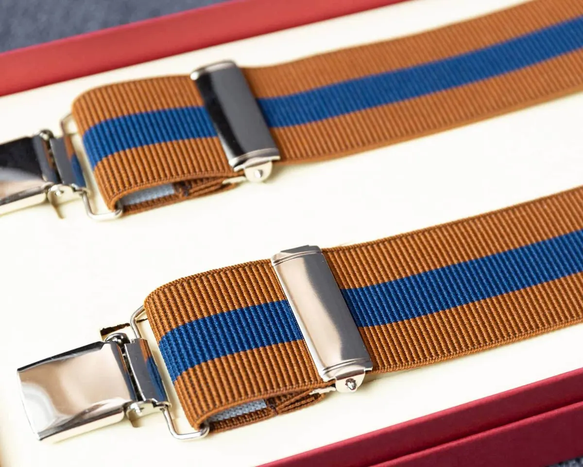 Hosenträger Flex Block Stripes Copper Clips