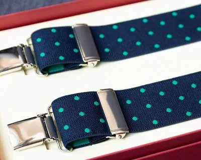 Hosenträger Flex Dots Green Clips