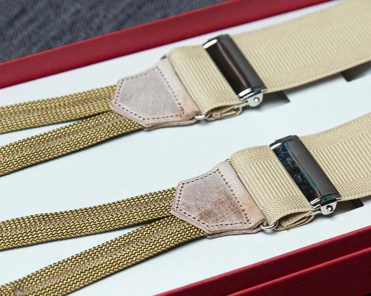 Hosenträger Flex Plain Beige Classic