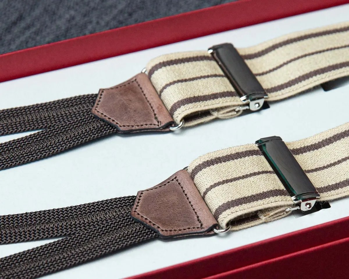 Hosenträger Flex Regiment Beige Brown Classic