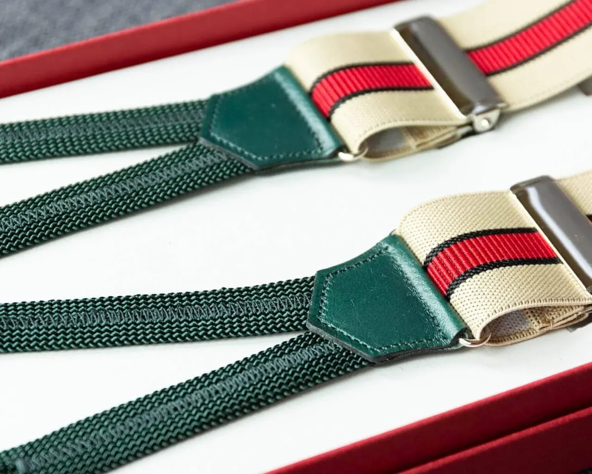 Hosenträger Flex Regiment Beige Red Classic