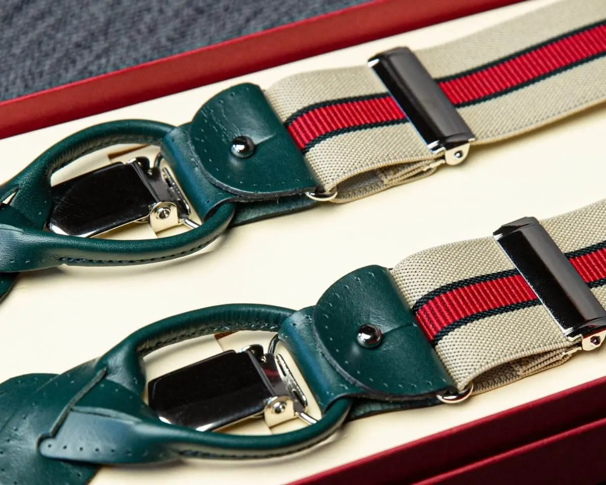 Hosenträger Flex Regiment Beige Red Combine