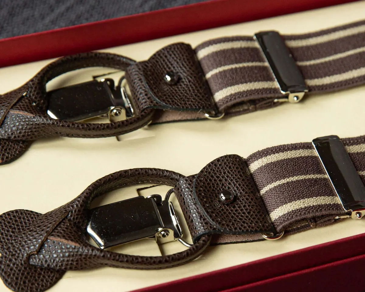 Hosenträger Flex Regiment Brown Beige Combine