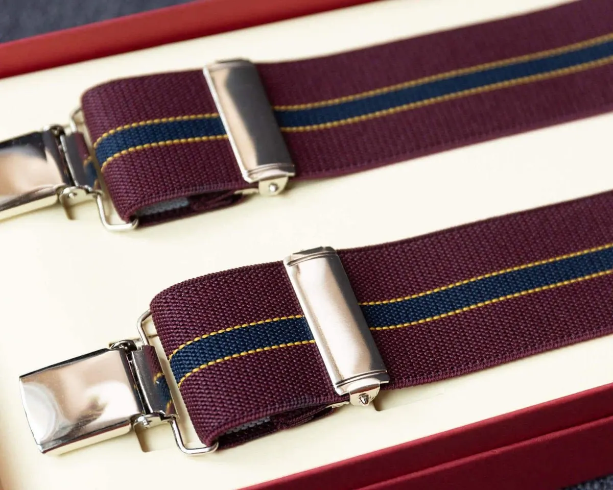 Hosenträger Flex Regiment Dark Red Clips