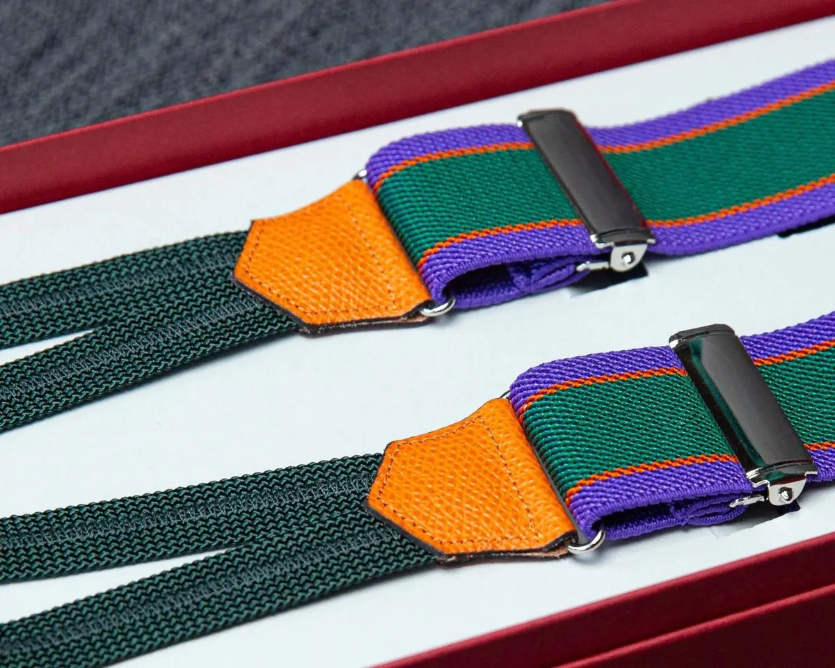 Hosenträger Flex Regiment Green Lilac Classic
