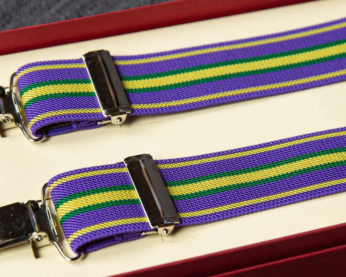 Hosenträger Flex Regiment Lilac Yellow Clips