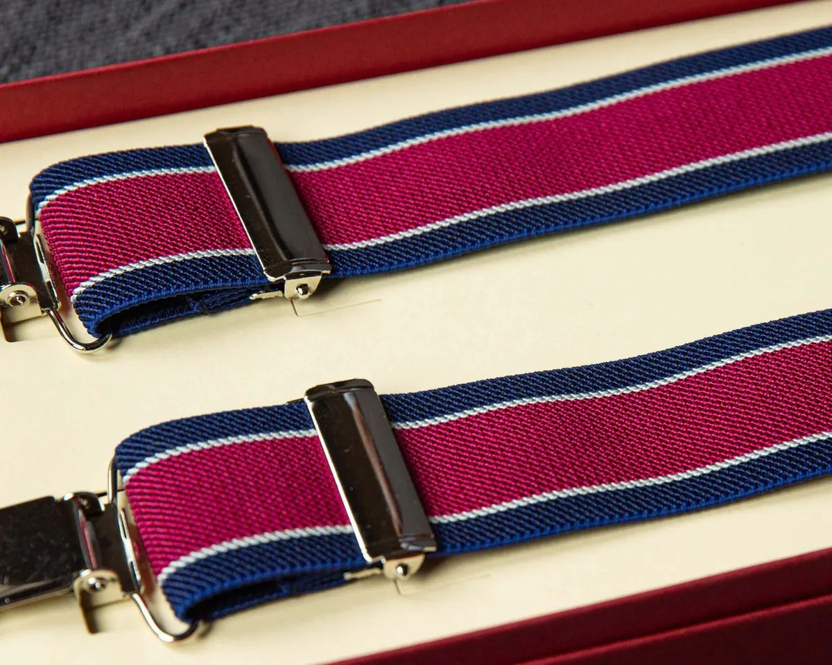 Hosenträger Flex Regiment Berry Blue Clips