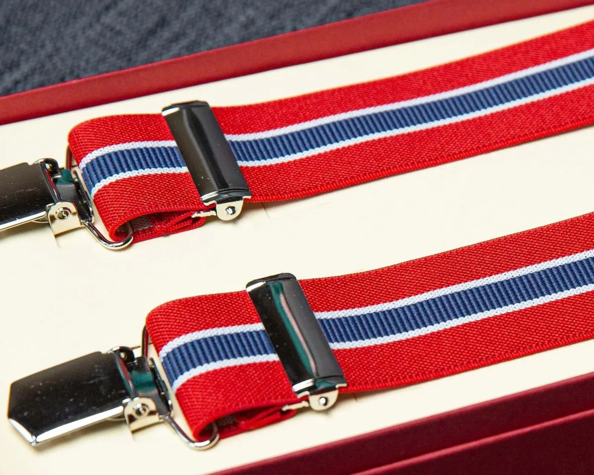 Hosenträger Flex Regiment Red Clips