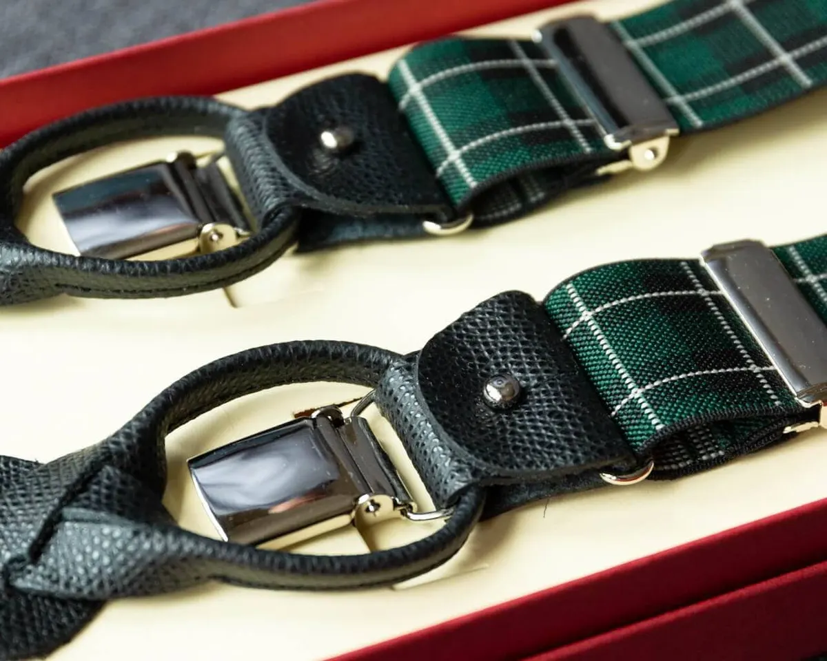Hosenträger Flex Tartan Green Combine