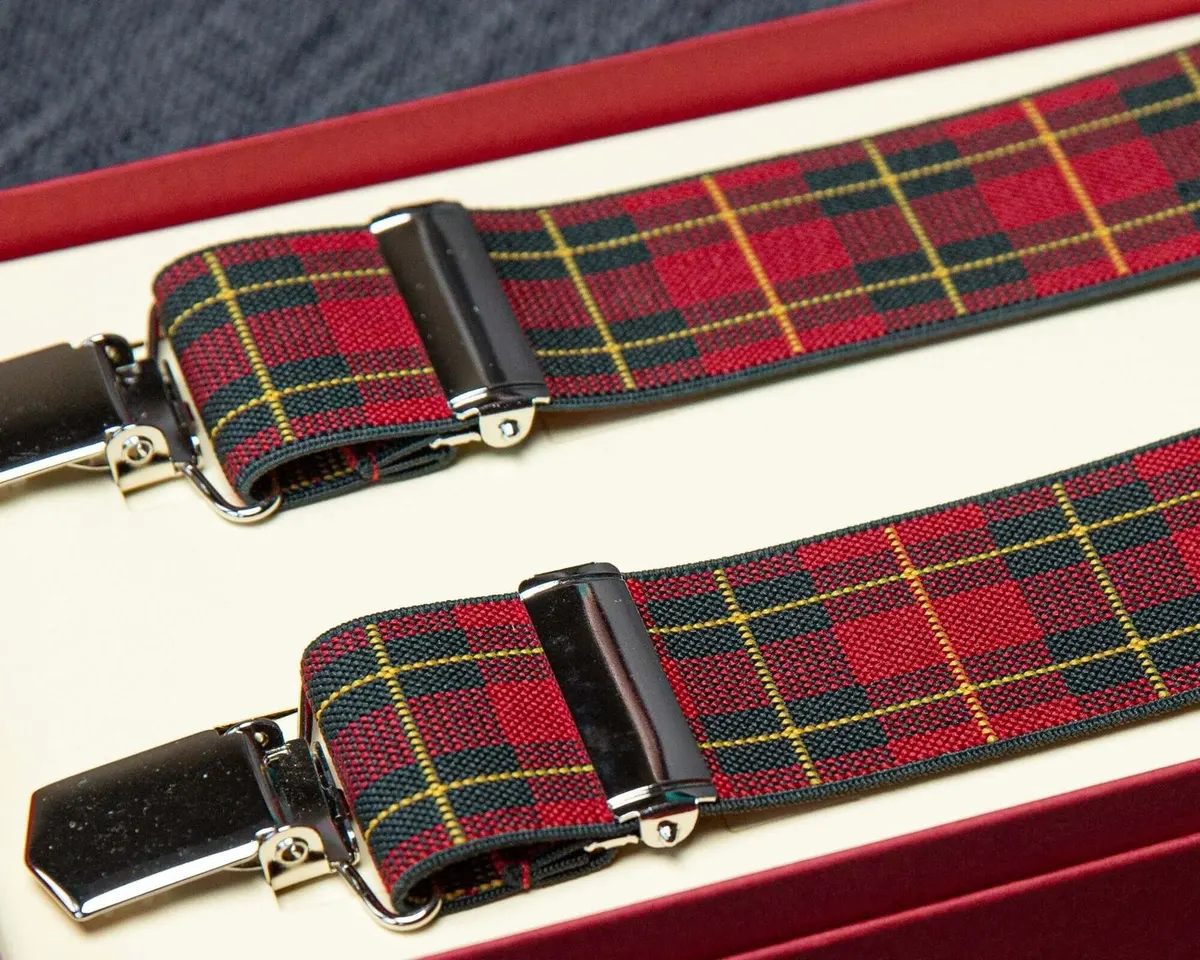 Hosenträger Flex Tartan Red Clips