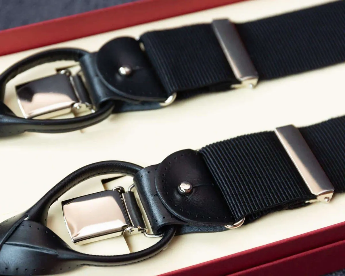 Hosenträger Ripsband Black Combine