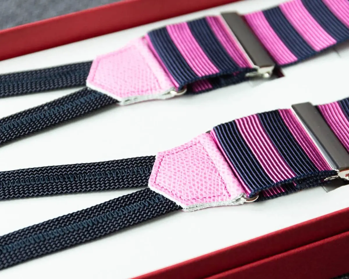 Hosenträger Ripsband Pink Classic b