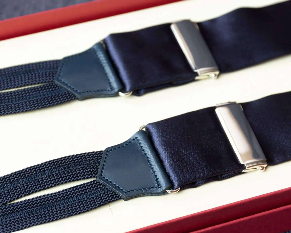 Hosenträger Seide Blue Classic