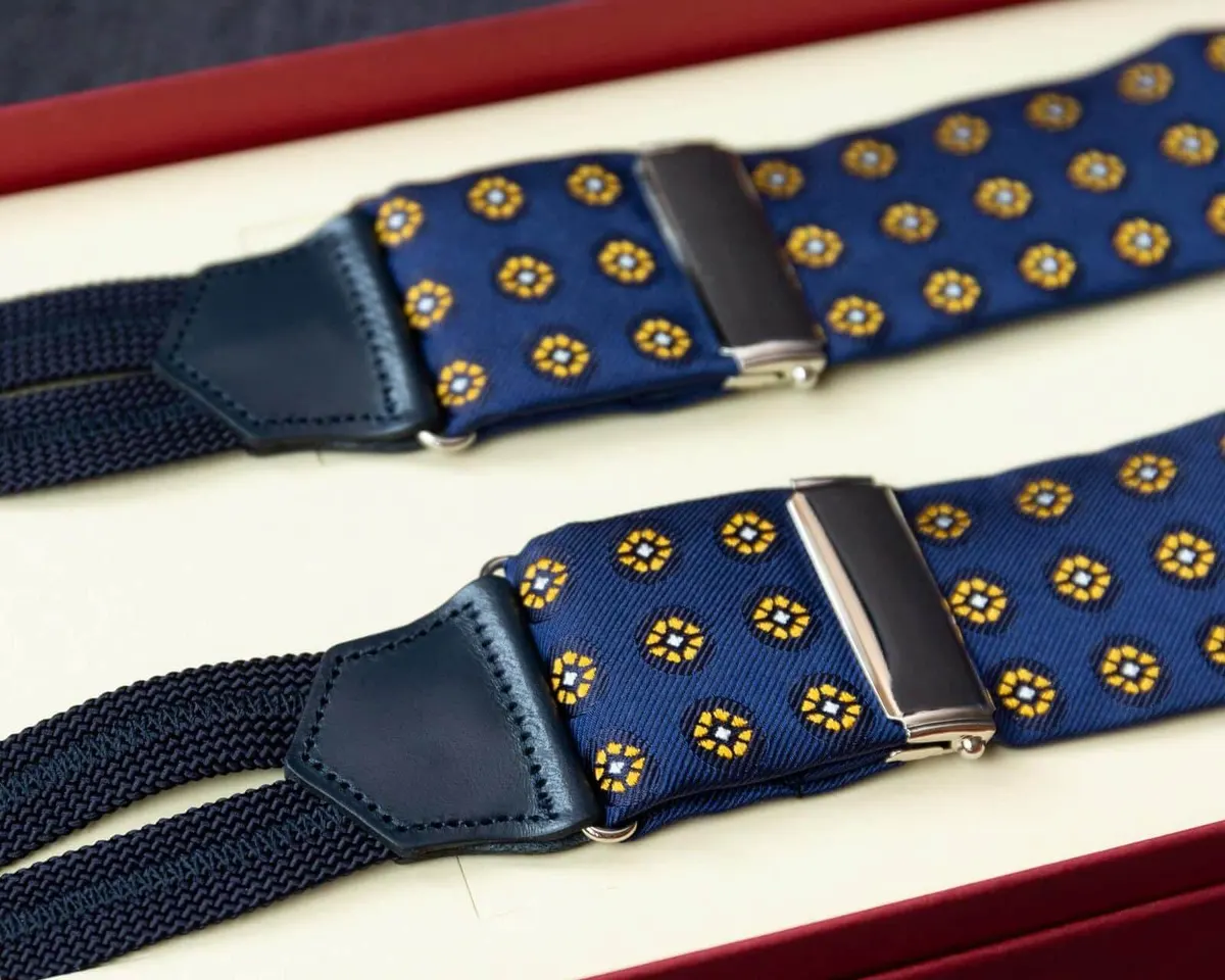 Hosenträger Seide Cravat Blue Classic