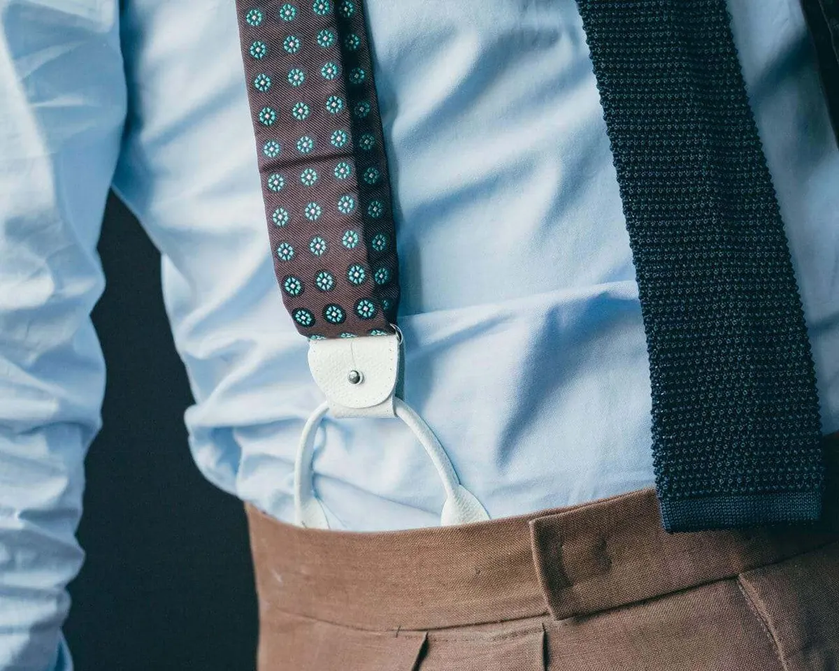 Hosenträger Seide Cravat Brown Combine - Ansicht 2
