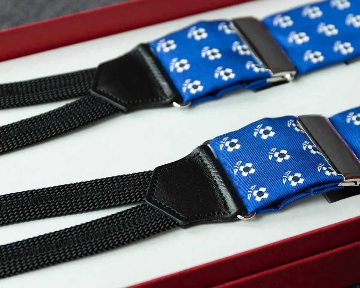 Hosenträger Seide Cravat Floret Lightblue Classic