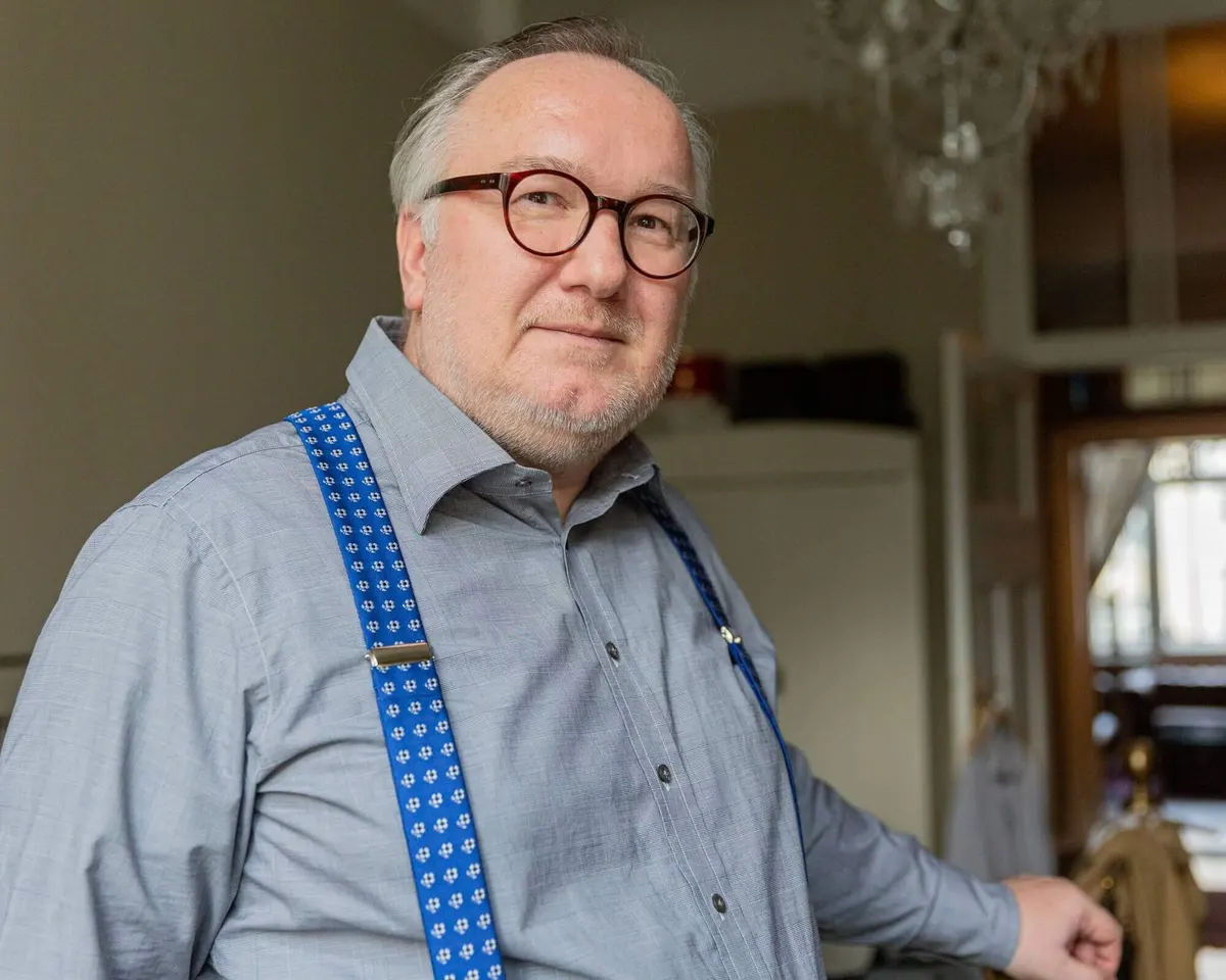 Hosenträger Seide Cravat Floret Lightblue Combine - Ansicht 2