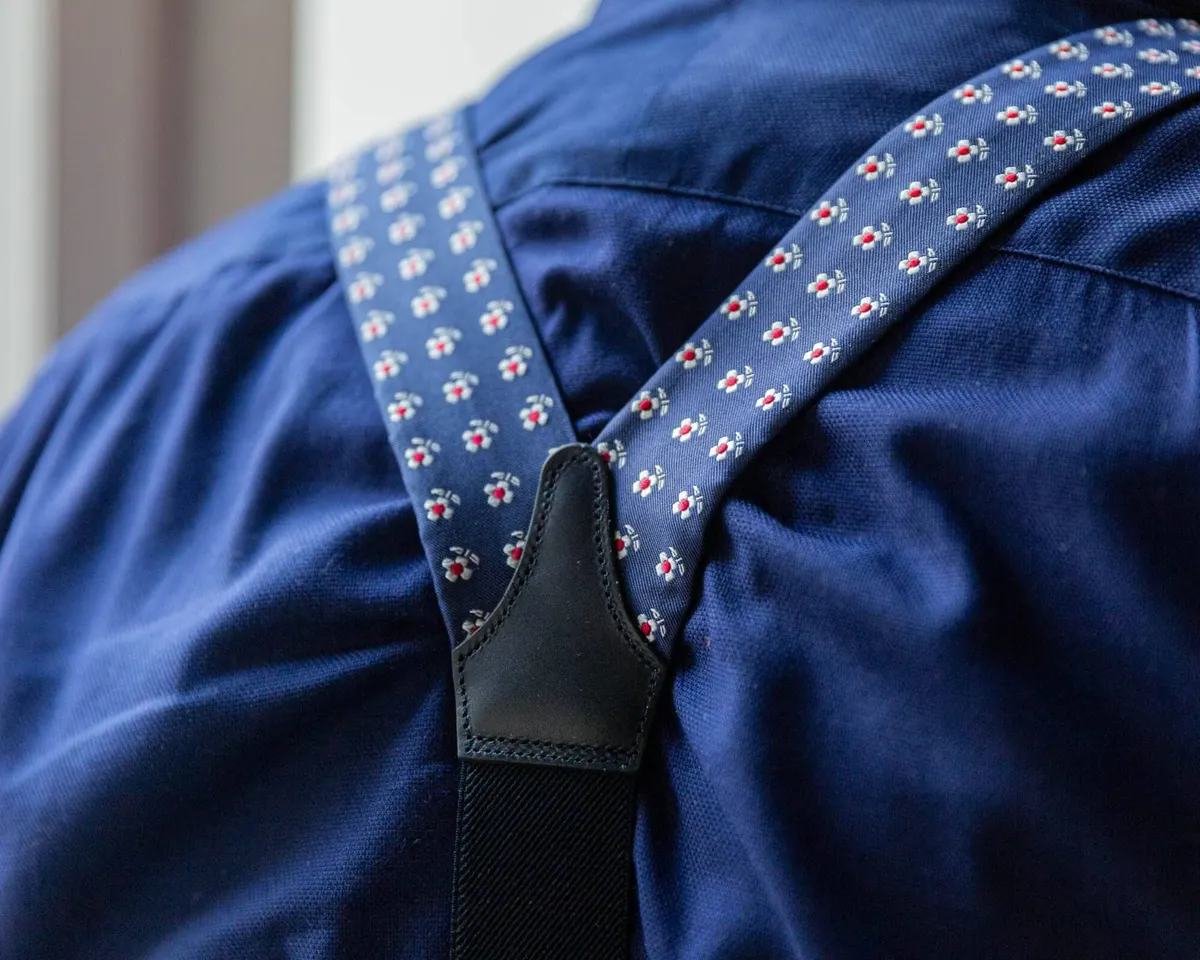 Hosenträger Seide Cravat Floret Navy Classic - Ansicht 3