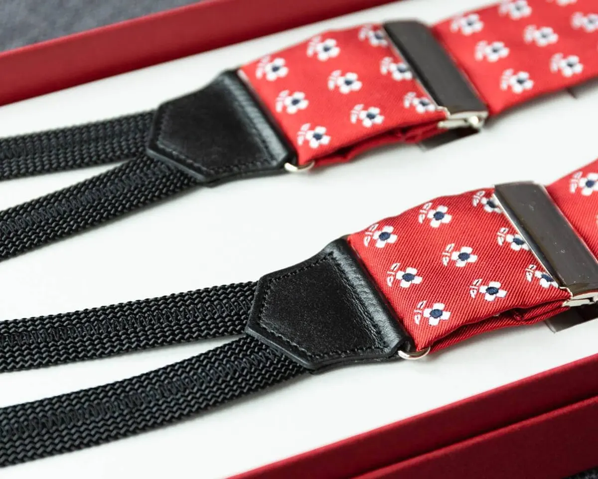 Hosenträger Seide Cravat Floret Red Classic