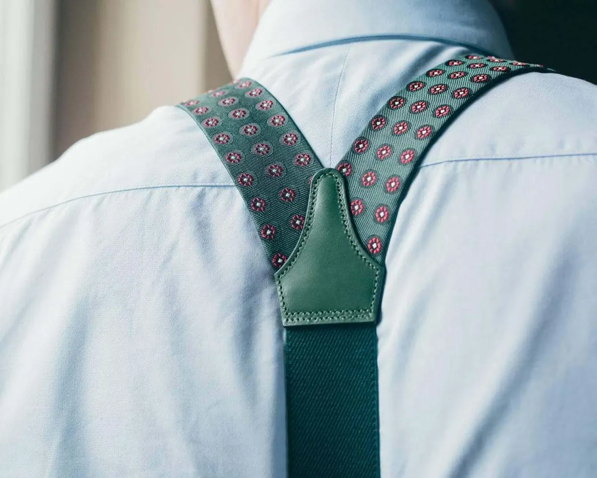 Hosenträger Seide Cravat Green Combine - Ansicht 4