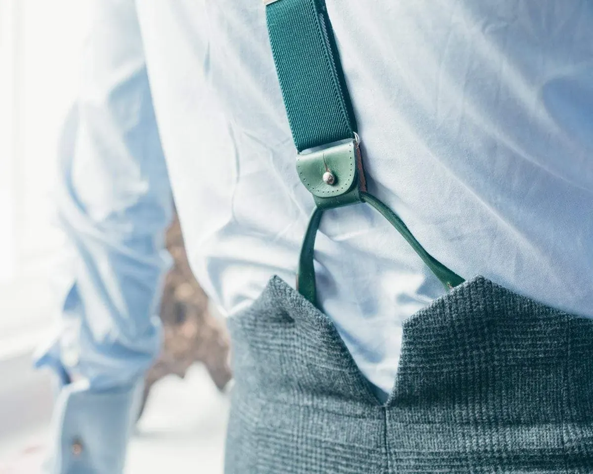 Hosenträger Seide Cravat Green Combine - Ansicht 3