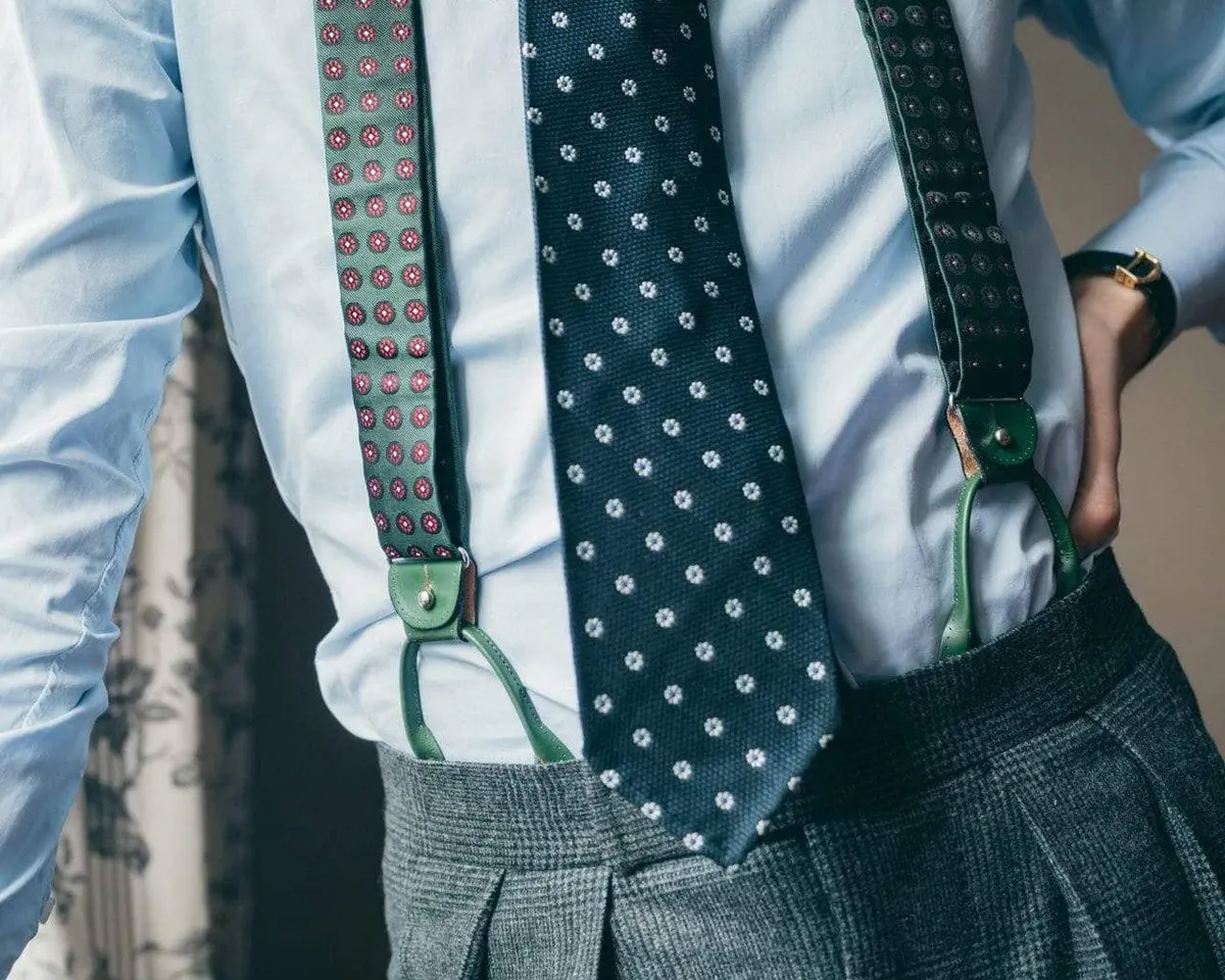 Hosenträger Seide Cravat Green Combine - Ansicht 2